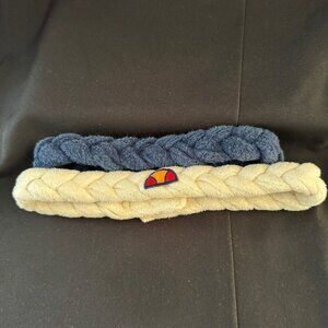 Ellesse vintage adjustable white terry tennis headband